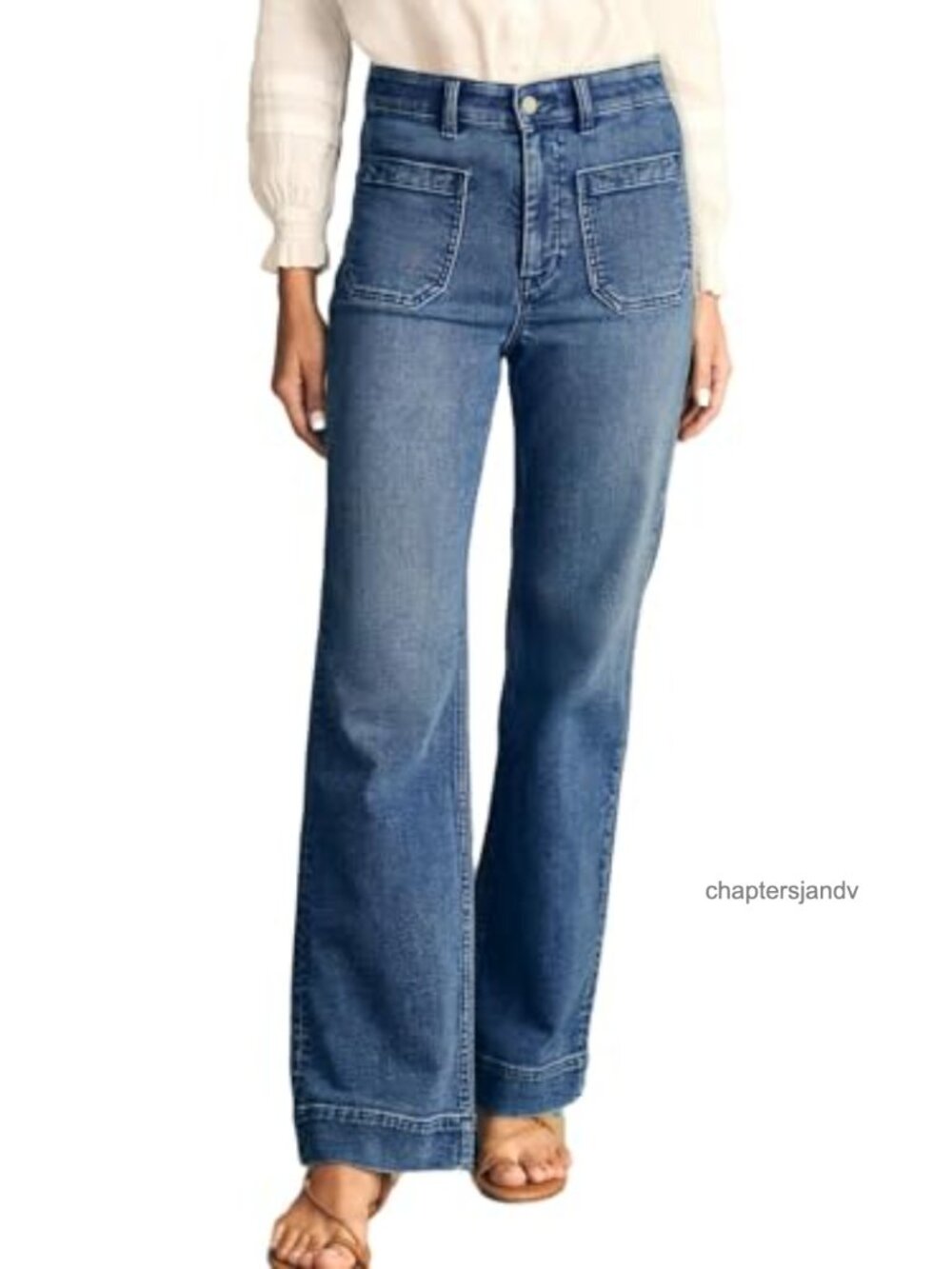 Women's High Waisted Wide Leg Stretchy Denim Jeans